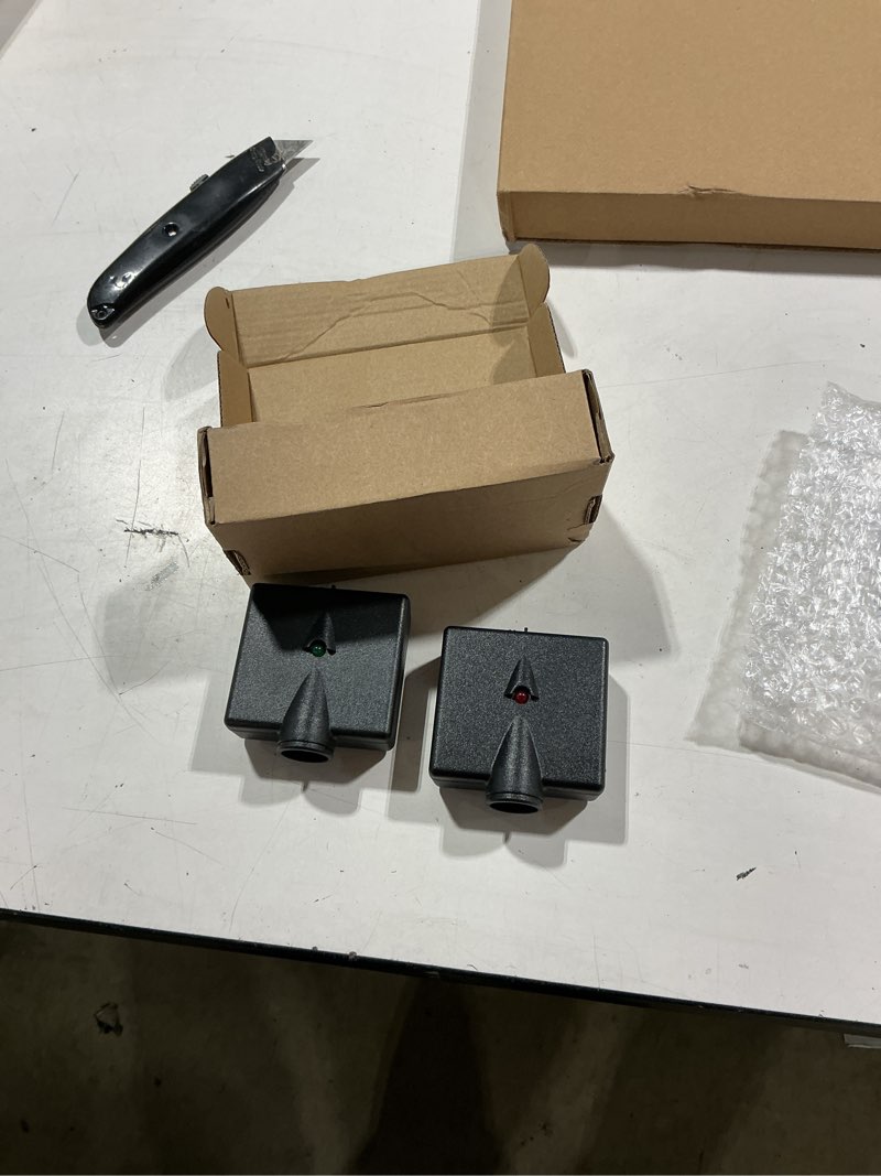 Condition photo showing Good Condition for garage door sensors, replacement for genie/overhead garage door sensors, gstb-r stb-bl garage sensor for genie garage door openers manufactured after 1993. (receiving&sending)-does not include bracket 1 1pack