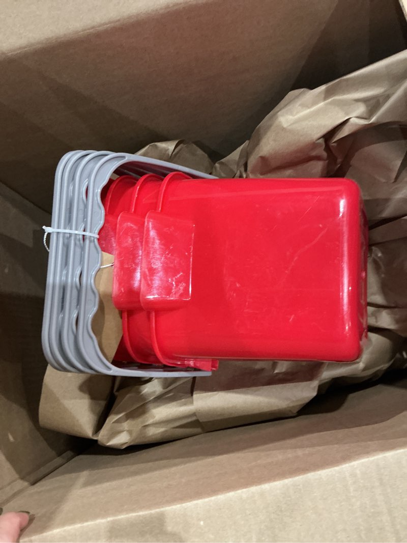 Condition photo showing Good Condition for peohud 4 pack sanitizing buckets, 3 quart small cleaning pail, square detergent bucket with spout and handle for home, offices, school, commercial use