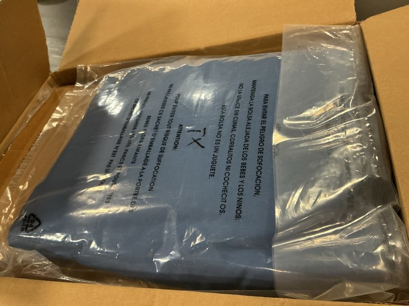 Condition photo showing Good Condition for amberspace plaid twin xl comforter set medium blue, bedding set 5 pieces for boys girls teen, lightweight bed in a bag for dorm with sheets, pillowcase & sham medium blue twin xl