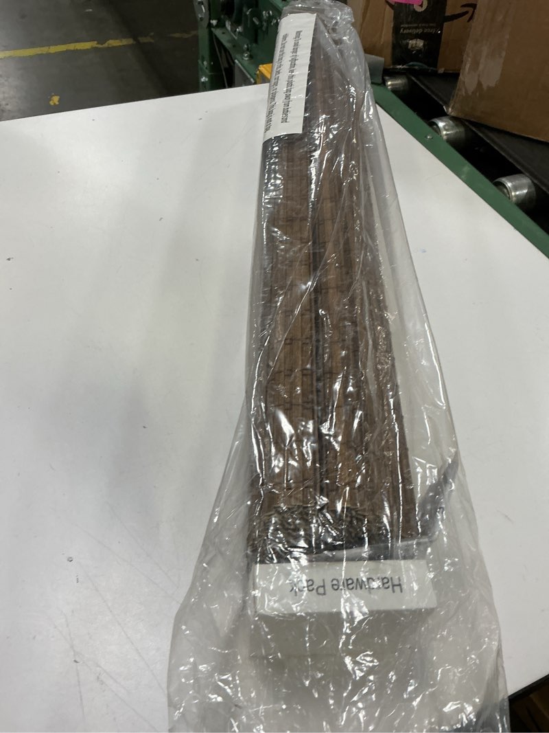 Condition photo showing Good Condition for cordless bamboo roman shades for windows, blinds size (26.5" w ×48" h) colour (highfield teak) highfield teak 26.5" w × 48" h