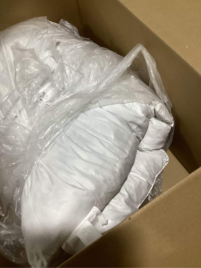 Condition photo showing Good Condition for Decorative Linen Throw Pillow Covers 18x18 Set of 2 Solid handcrafted Striped Cushion Covers for Bed Soft Modern Farmhouse Neutral Pillowcase for Couch Bedroom Living Room Home Decor(Cream White) Cream White 18" x 18" (Pack of 2)