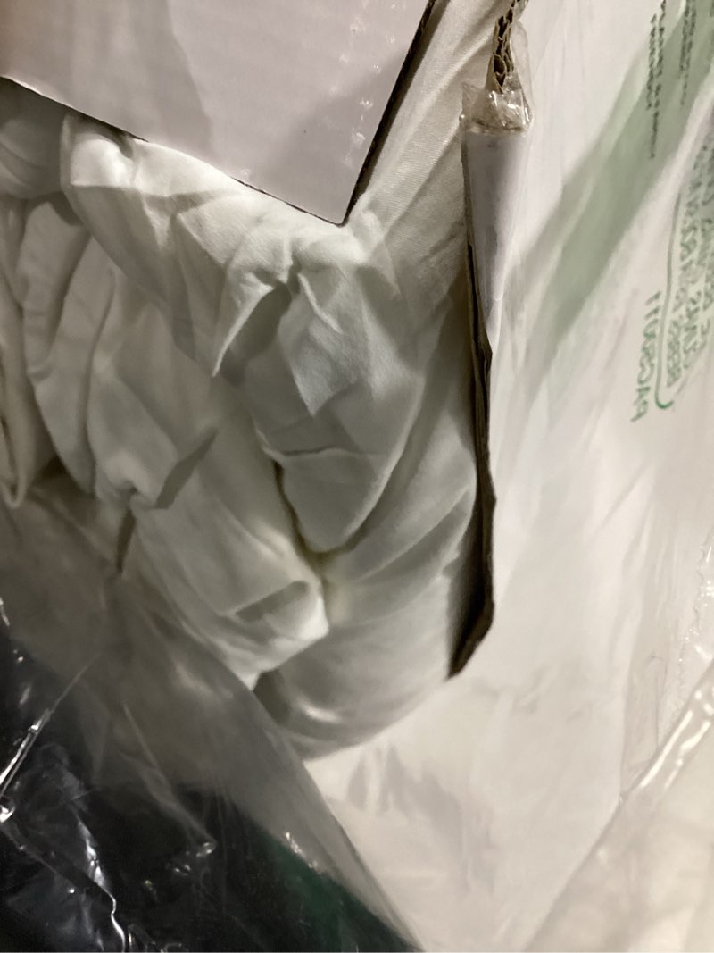 Condition photo showing New/Like New for APSMILE Lightweight Down Feather Fibers Comforter King Size - Cooling Bed Comforter, Hotel Collection High Fill-Power Thin Duvet Insert for Warm Weather/Hot Sleepers, 106x90, White King White/Lightweight