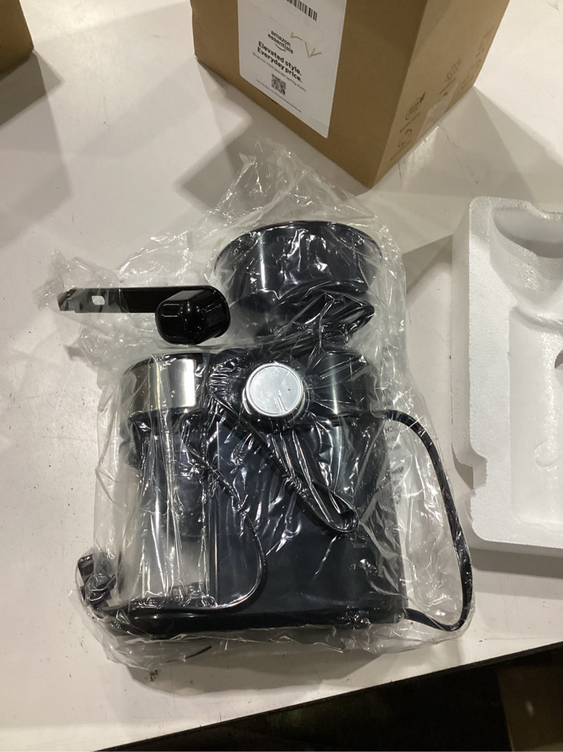 Condition photo showing New/Like New for shardor electric burr coffee grinder 2.0, adjustable burr mill with 16 precise grind setting for 2-14 cup, black glossy black plastic