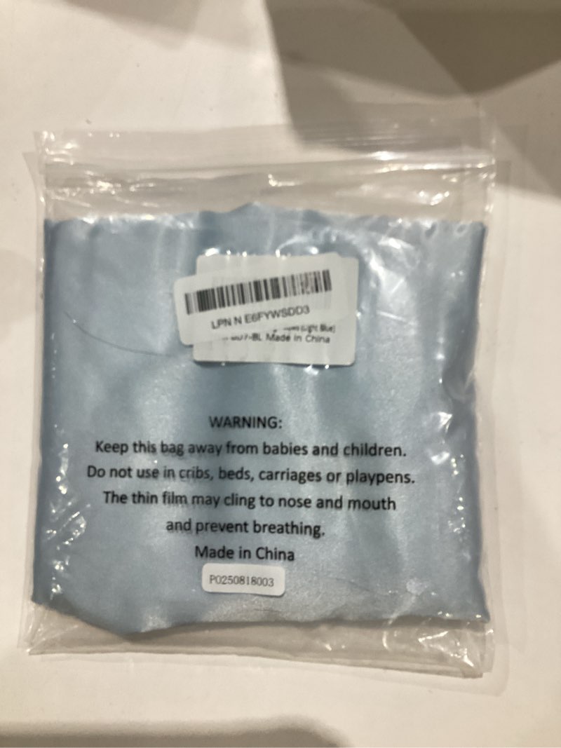 Condition photo showing Good Condition for satin pillowcase for contour memory foam pillows, 24" x 14" x 5.1"/3.5" cervical pillow case, soft pillow cover for sleeping pillows (light blue) light blue 24" x 14" x 5.1"/3.5"