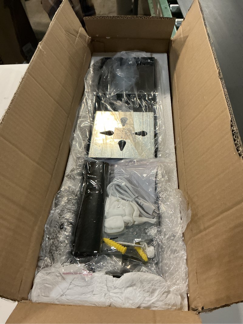 Condition photo showing Good Condition for Battery Operated Resin Wall Sconce - Wireless Rechargeable Black Wall Light Dimmable LED Remote Wall Sconces Lighting Modern Cordless Vanity Light Fixtures No Wiring for Living Room Bedroom Bathroom Black-Battery Powered 19 Inch