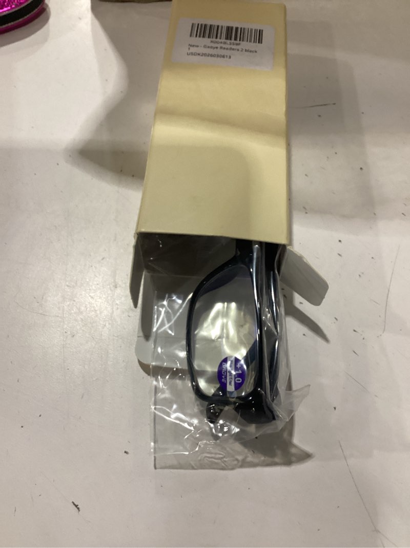 Condition photo showing New/Like New for gaoye +1.0 2-pack of reading glasses - blue-light filter, uv protection - readers with rectangle frames black 1.0 x