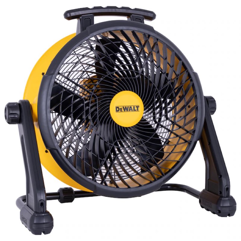 dewalt 18-in high velocity indoor/outdoor industrial fan, battery powered