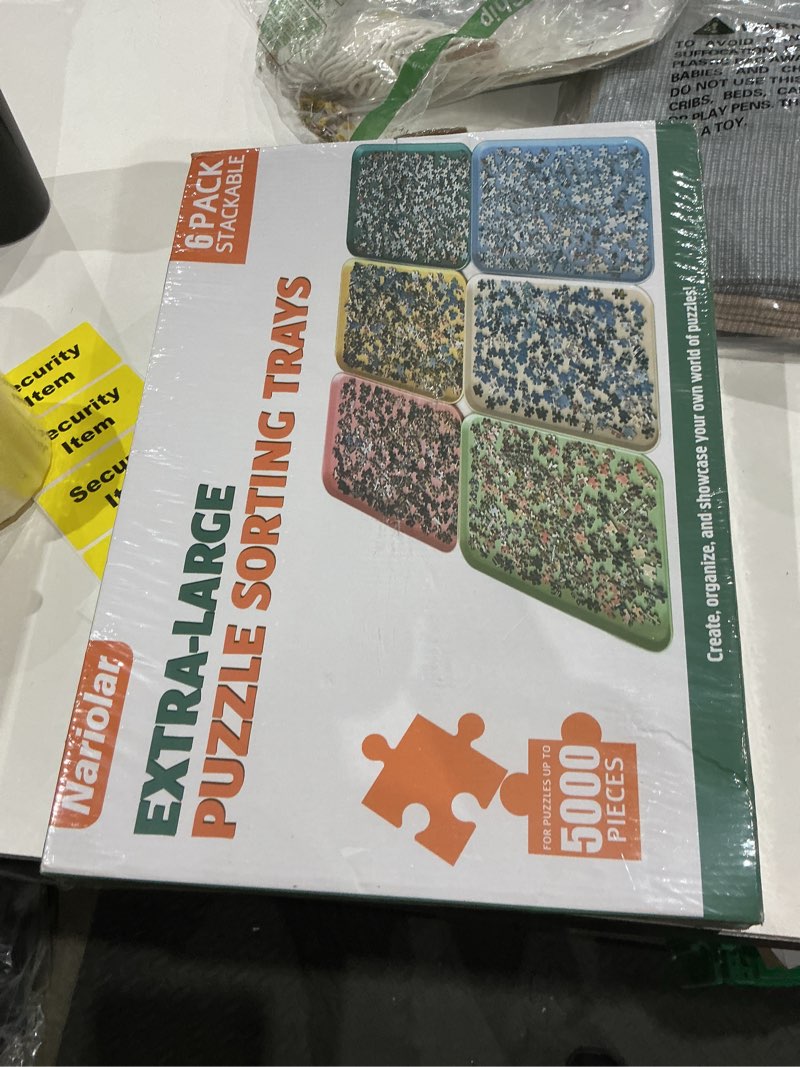 Condition photo showing New/Like New for 12" x 8.7" Puzzle Sorting Trays Stackable, 6-Pack Puzzle Trays for Sorting 1000/1500/2000 Pieces 12" x 8.7" x 2.3"