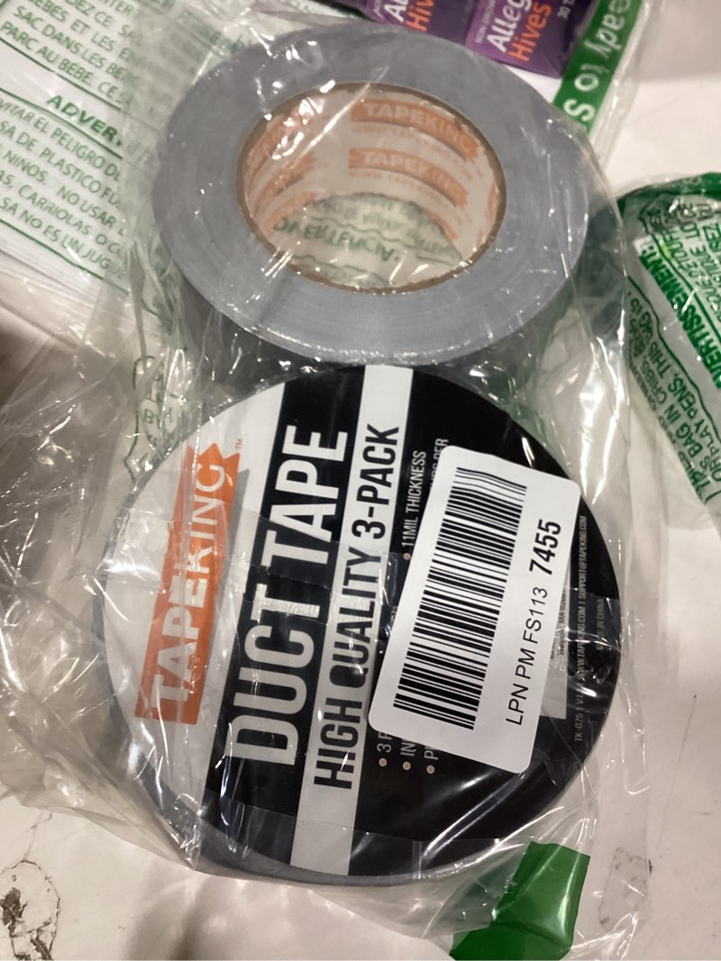 Condition photo showing Good Condition for tape king silver duct tape heavy duty | versatile packing tape 1.88 inch x 35 yards | waterproof tape roll for home improvement, office use, wrapping, sealing, crafting and general repairs (3 pack)