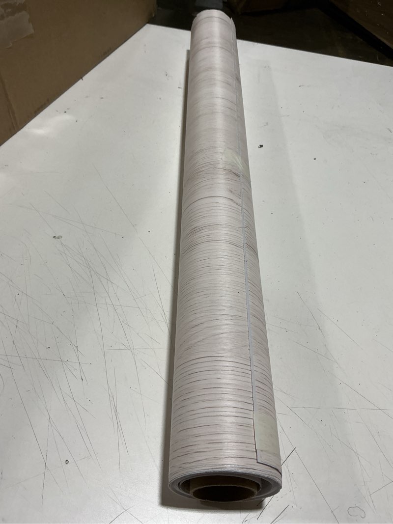 Condition photo showing New/Like New for veelike coastal white wood contact paper peel and stick countertops waterproof wood wallpaper 24''x118'' countertop contact paper woodgrain wallpaper removable woods vinyl wrap for cabinets furniture 24" x 118"