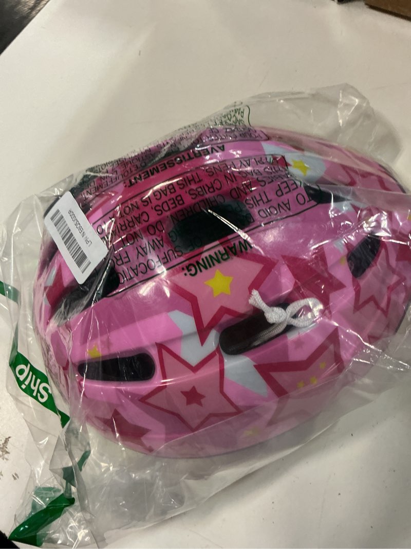 Condition photo showing Good Condition for lamsion adjustable kids bike helmet with knee elbow wrist pads, ages 3-8 | comfortable lightweight toddler helmet & sport gear for girls/boys on bike,skateboard,scooter. ventilated & impact-resistant