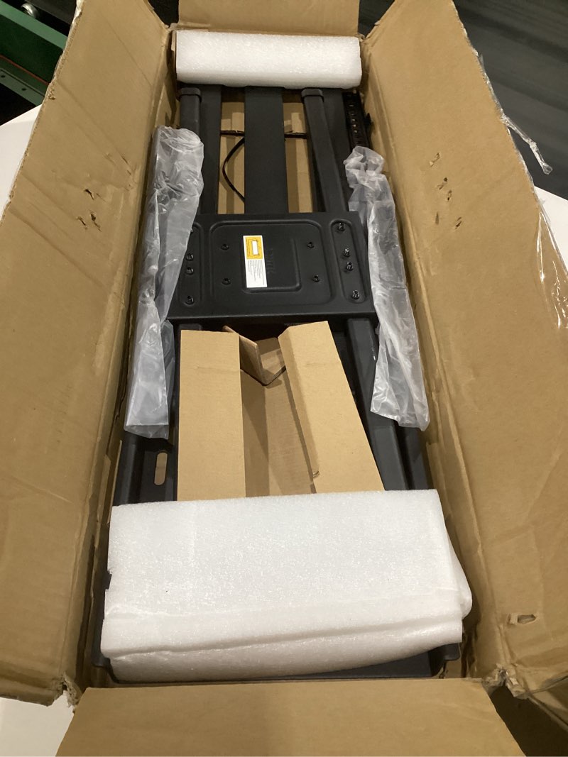 Condition photo showing As Is for bontec corner tv wall mount with extra long 40.9” extension arm for 32–75 inch tvs, holds up to 132 lbs, full motion dual arm tv bracket with tilt, swivel, level adjustment, max vesa 600×400mm for 32-75 inch