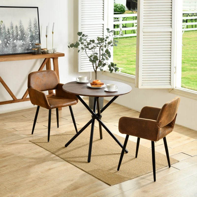 Harjovan Swivel Upholstered Chairs (Set of 2) 