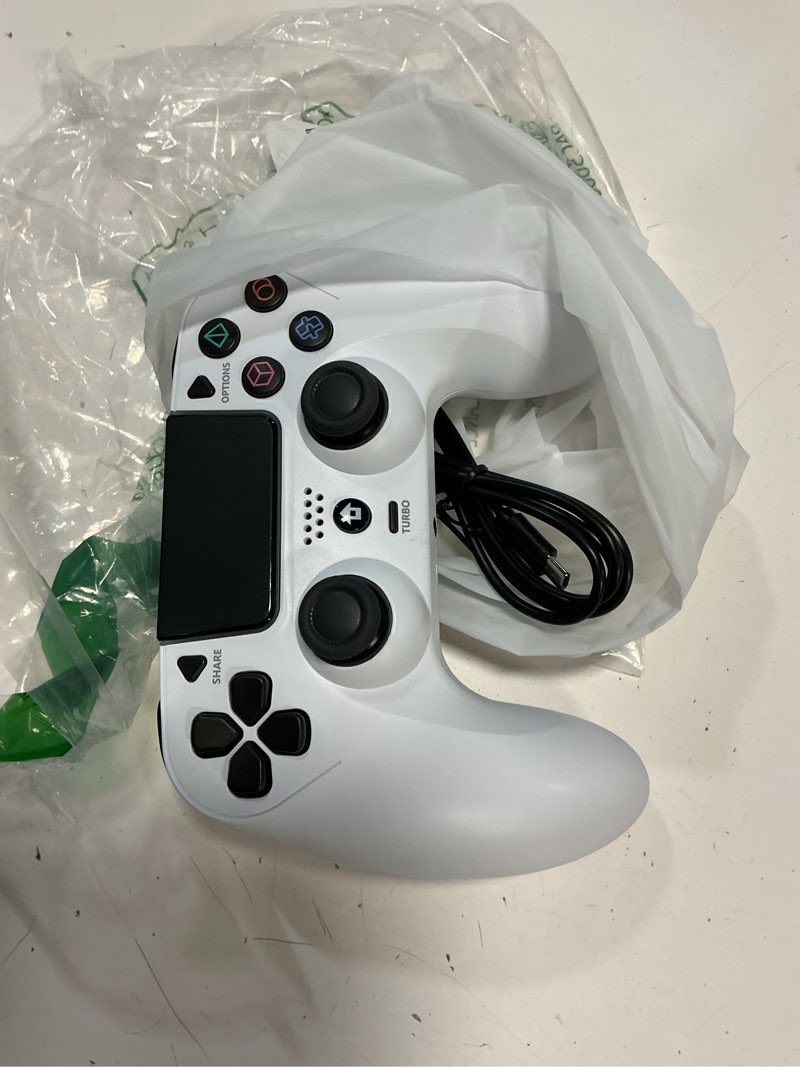 Condition photo showing Good Condition for guoc led wireless controller for ps5 with hall effect joystick and trigger,4 macron boutton extended grip controller compatible with ps5 pro/slim, dual vibration, remap/turbo function white