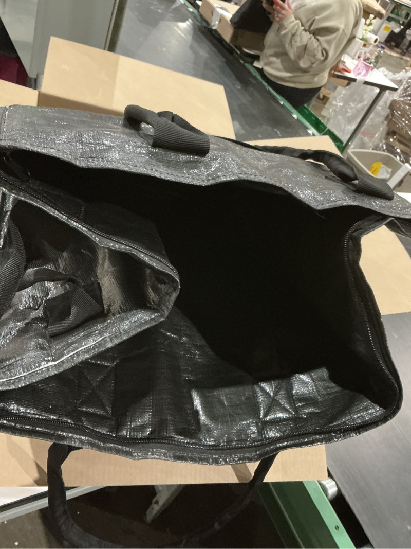 Condition photo showing Good Condition for workpro medium reusable grocery bag on wheels, heavy duty rolling shopping tote with handle, folding trolley on 4 caster wheels for groceries, laundry, camping, moving