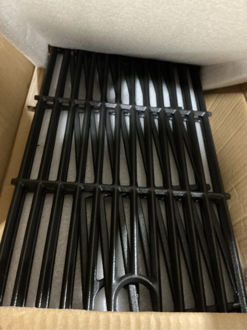 Condition photo showing Good Condition for 17 inch grill grate & heat plate for charbroil performance 5 burner grill 463449021 463451022 463448021 463450022 463455021 g426-0005-w1, cooking grate for charbroil grill replacement parts 5 burner 17", for charbroil 5 burner