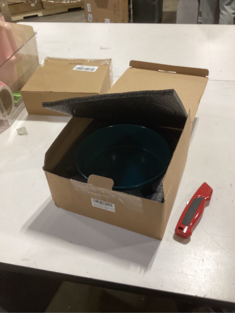 Condition photo showing New/Like New for Large Dog Bowls, Non Slip Heavy Ceramic Dog Food and Water Bowl with Silicone Base, 8" Pet Feeding Bowl for Small, Medium, and Big Dogs (Green, 8 Inches) Green 8 Inches