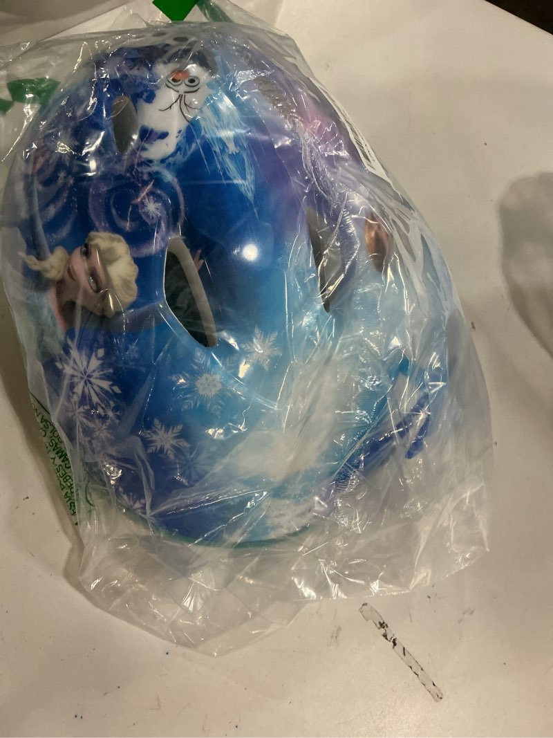 Condition photo showing As Is for Disney Frozen Child and Toddler Bike Helmets Frozen 3D Tiara Toddler (48-52 cm)