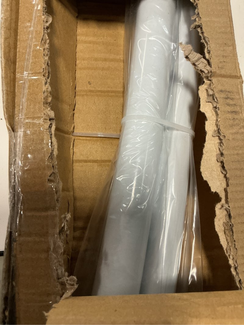 Condition photo showing New/Like New for mcrbeay curved shower curtain rod, adjustable 40-72 inches extra wide curved shower rods for bathroom, rust proof shower rod, stainless steel curved curtain rod for shower, bathtub, white white 40-72 inches