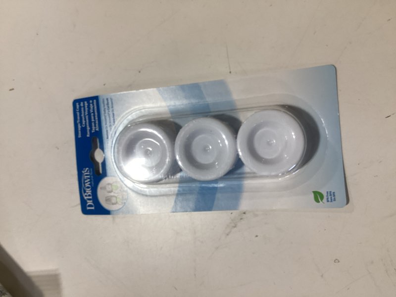 Condition photo showing New/Like New for dr. brown's narrow storage/travel caps for anti-colic options+ baby bottles, fits 8 oz/250 ml and 4 oz/120ml, bpa-free, 3-pack 3 count (pack of 1)