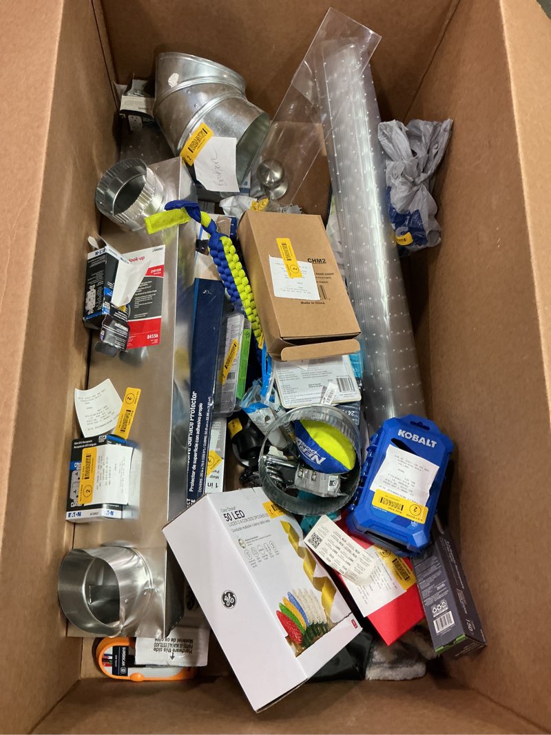 Condition photo showing As Is for Assorted Home Improvement Lot (Small Tools, Screw, Home Accessories, etc.)