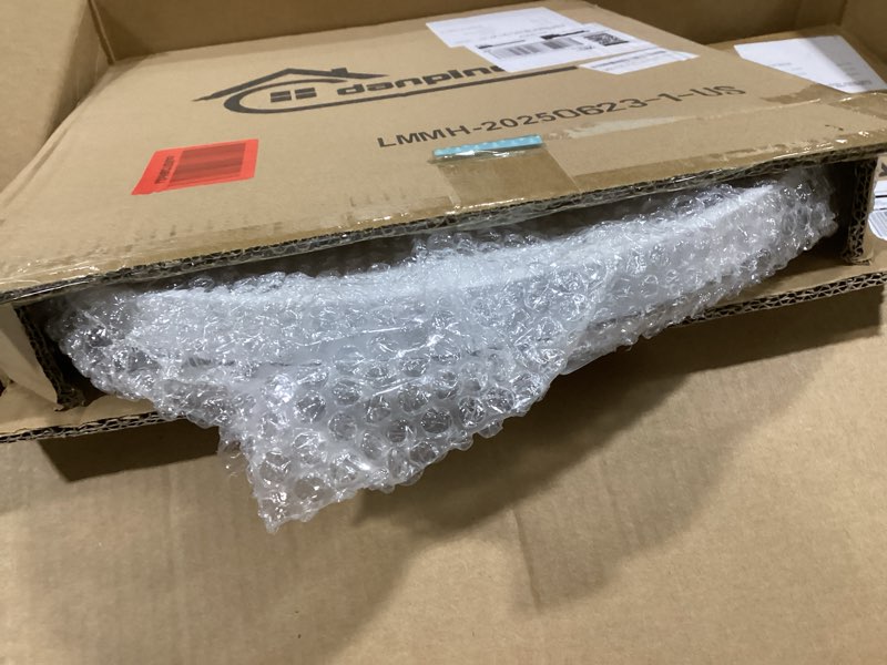 Condition photo showing Good Condition for danpinera Round Side Table, Metal Legged Accent Table with Wooden Tray, Small Round End Table for Living Room, Bedroom, Nursery, White & Gold White?gold