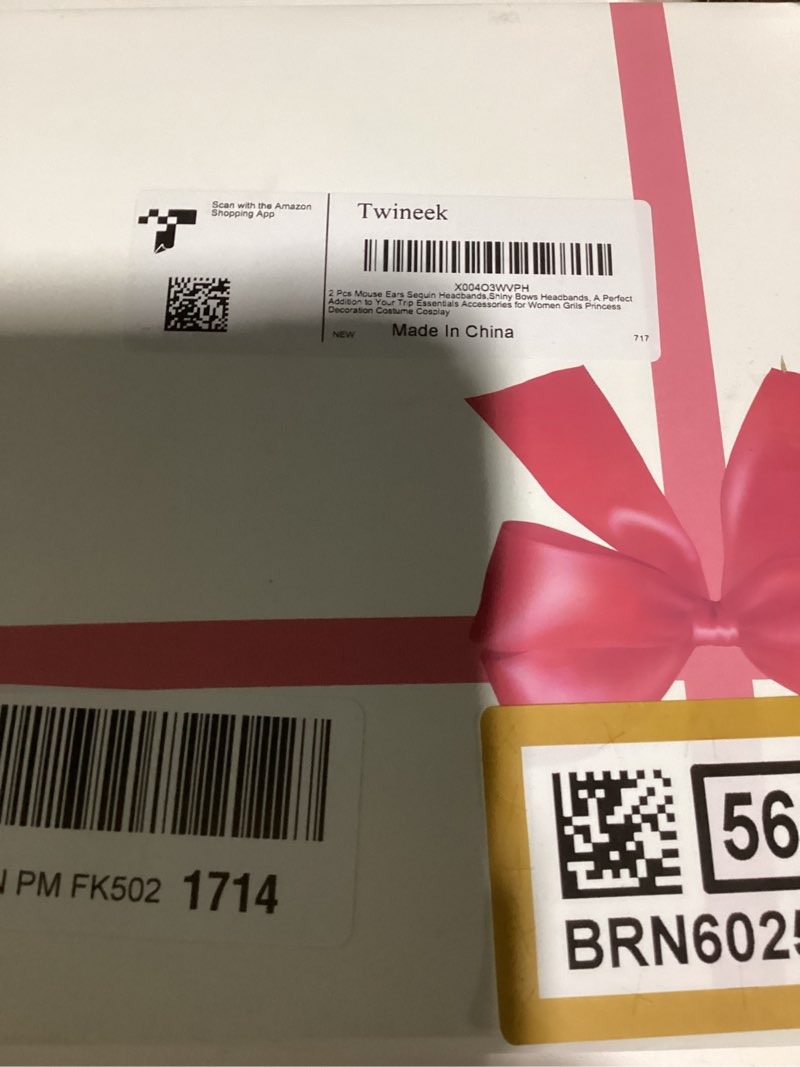 Condition photo showing New/Like New for Twineek 2 Pcs Red Mouse Ears Sequin Headbands,Shiny Bows Headbands, A Perfect Addition to Your Trip Essentials Accessories for Women Grils Princess Decoration Costume Cosplay