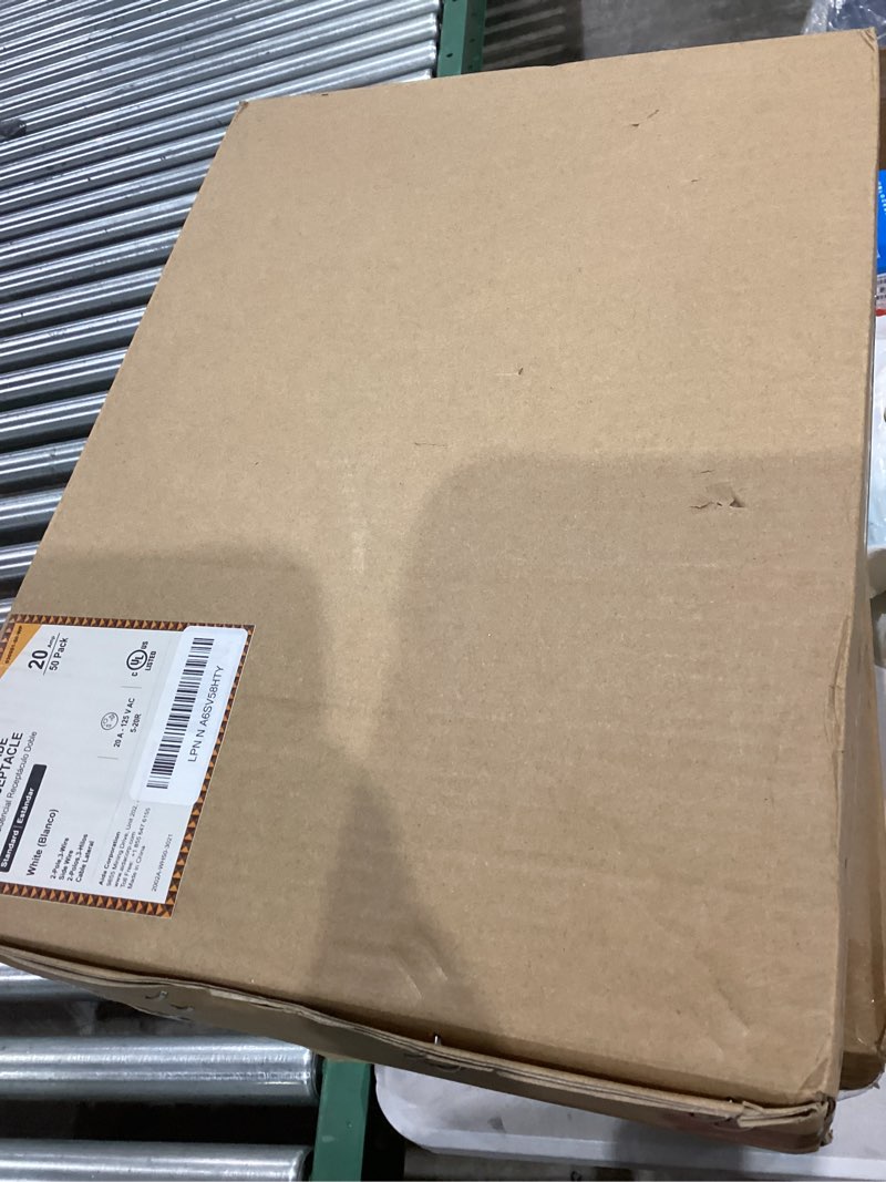 Condition photo showing Good Condition for AIDA 20 Amps Outlets Duplex Electrical Receptacle Outlets, Electrical Outlet, 20Amp 125V Heavy-Duty,Wall Plate Included,Residential, 3-Wire, Self-Grounding, UL Listed, Side Wire (50 Pack, White) 20A Outlet with Wall Plate White 50