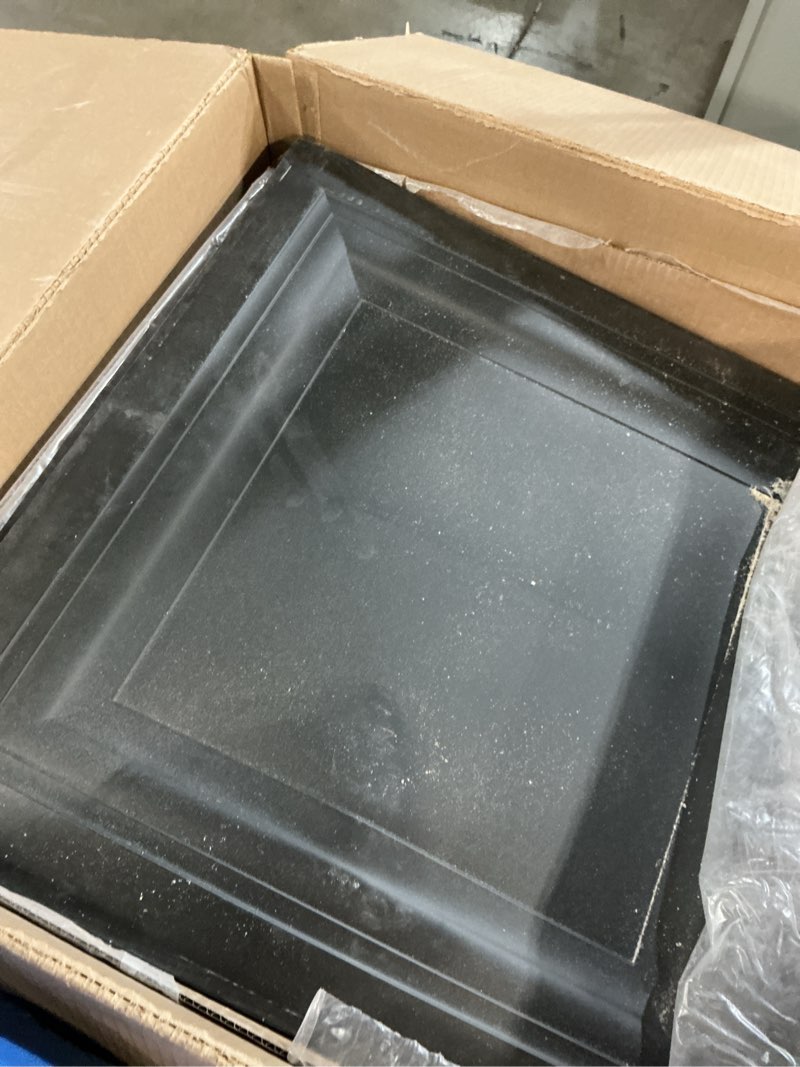 Condition photo showing Good Condition for Art3d 12-Pack Square Black Drop Ceiling Tile 2ft x 2ft, PVC Ceiling Panel 24 x 24in. 24*24 Black 12