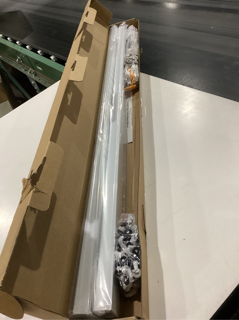 Condition photo showing New/Like New for super heavy-duty ceiling curtain track easy to install smooth sliding curtain track ceiling&wall mount room divider curtain track for living room bedroom shower divider, white, 3ft to 12ft white 3-12 ft