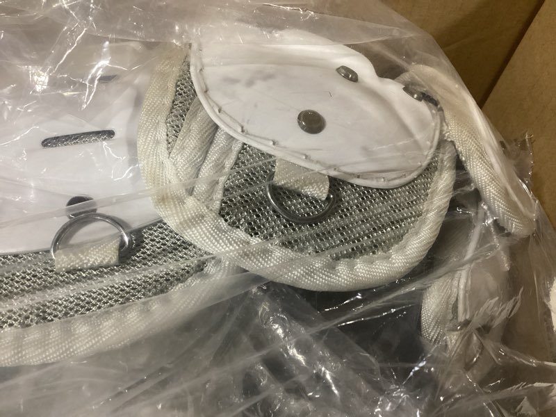 Condition photo showing As Is for Rawlings | Velo Fastpitch Softball Catcher's Set | NOCSAE Certified | Adult | Intermediate | Youth | Multiple Colors Adult | Ages 15 & Older White/Silver