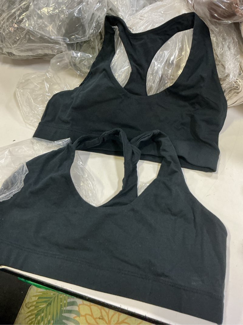 Condition photo showing Good Condition for organic cotton racerback bralette (2-pack), m, black