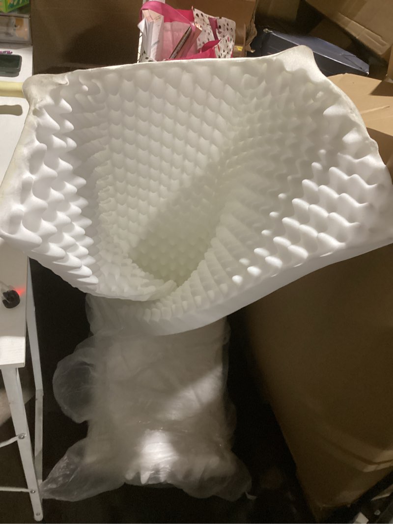 Condition photo showing Good Condition for similar to stock photo and design.. latex pillow, natural latex pillow, ergonomic pillow, negative ion cervical spine single pillow,wolf tooth type,55x35x8/10cm 55x35x8/10cm wolf tooth type