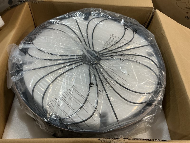 Condition photo showing Good Condition for caged ceiling fan with light 18 inch small low profile flush mount farmhouse crystal fandelier vintage victorian rustic ceiling fan with remote for bedroom living room kitchen