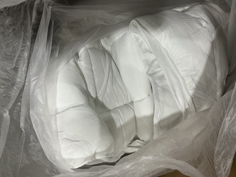 Condition photo showing As Is for niagara sleep solution ultra soft full size mattress topper - viscose made from bamboo pillow top mattress pad for back pain relief - naturally cooling for hot sleepers, green full 1 green