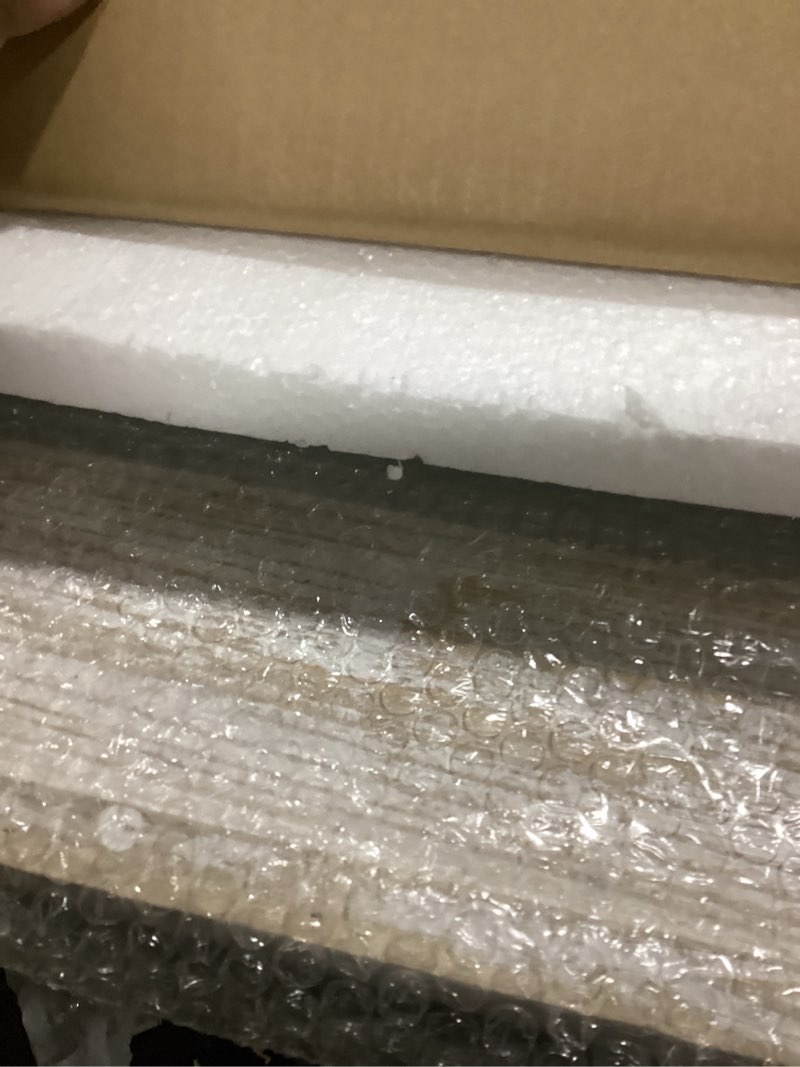 Condition photo showing Good Condition for 36 X 24 inch Wall Mount Wood Frame Bathroom Vanity Mirror Rustic Horizontal/Vertical Rectangle Mirror for Over Sink, Bedroom, Farmhouse Home Decor (Distressed White)