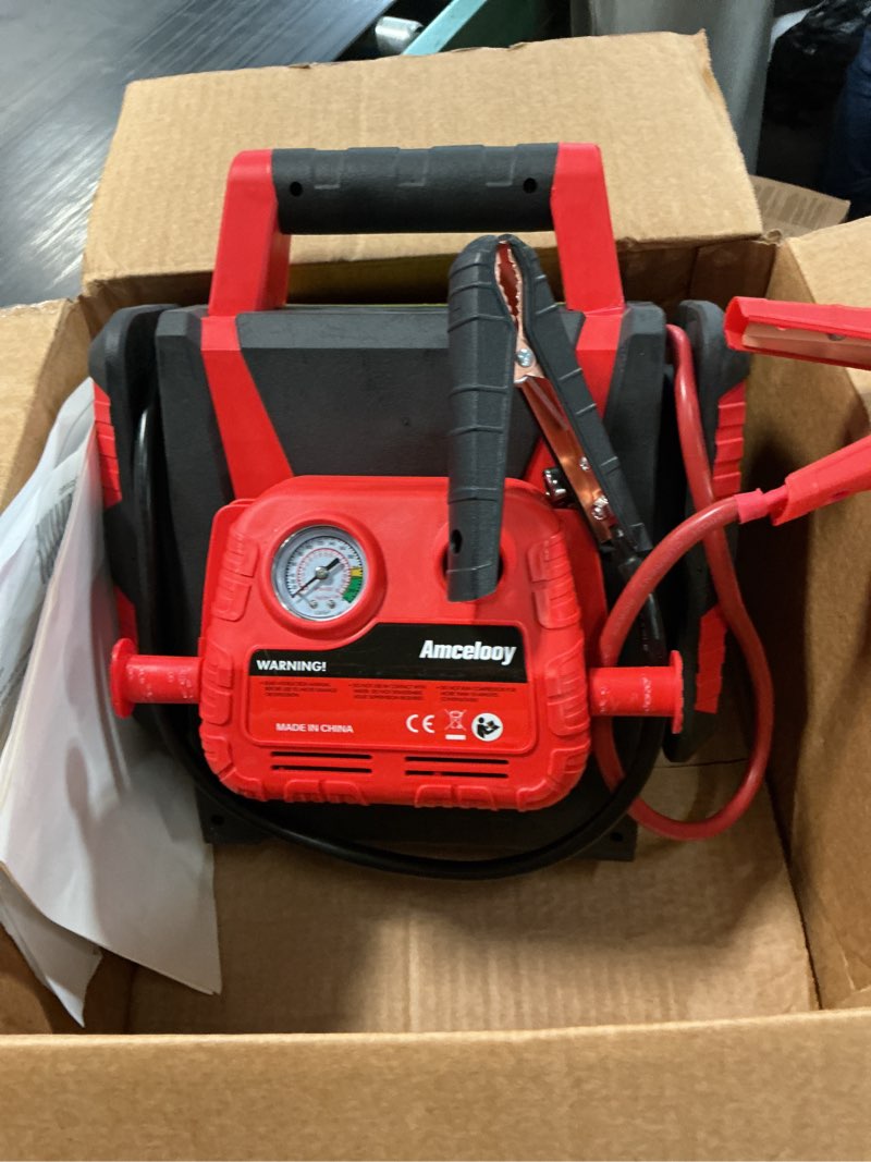 Condition photo showing Good Condition for 2000A Jump Starter with Air Compressor - Amcelooy Car Battery Jump Starter 260PSI Tire Inflator - Starts 8.0L Gas & 8.0L Diesel - 12V Portable Jump Box with LED Light & USB & DC Ports