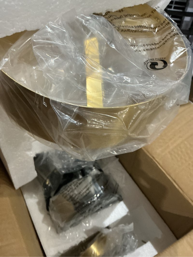 Condition photo showing As Is for pendant lights for kitchen island gold glass pendant light with smoke gray glass shade mid century modern gray hanging light for dining room bedroom living room hallway gold-1 pack
