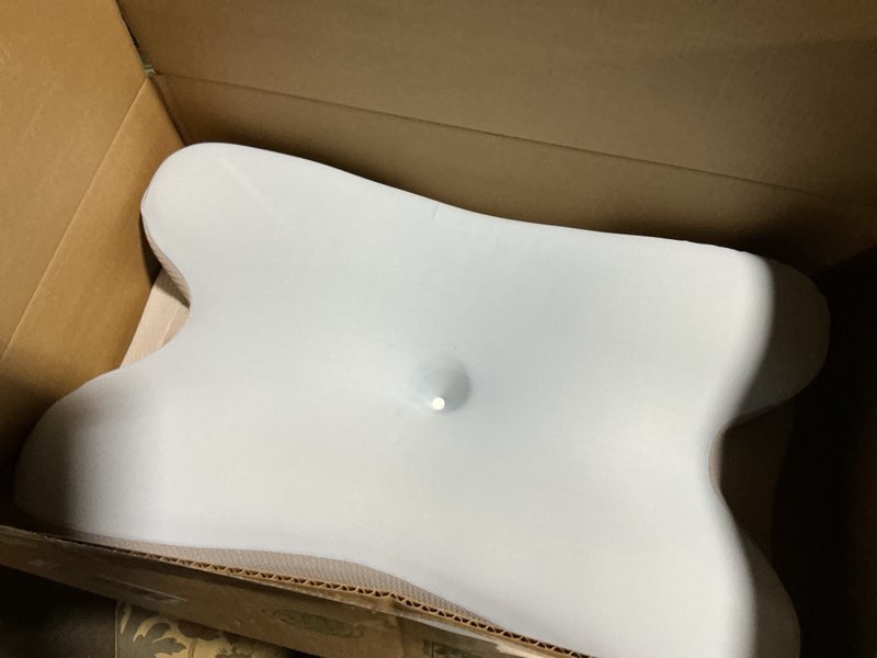 Condition photo showing Good Condition for Cervical Neck Pillow for Pain Relief - Ergonomic Side Sleeper Pillow for Neck Support, Cooling Memory Foam Pillows for Sleeping, Contour Pillow Orthopedic Bed Pillow for Back Stomach Sleepers