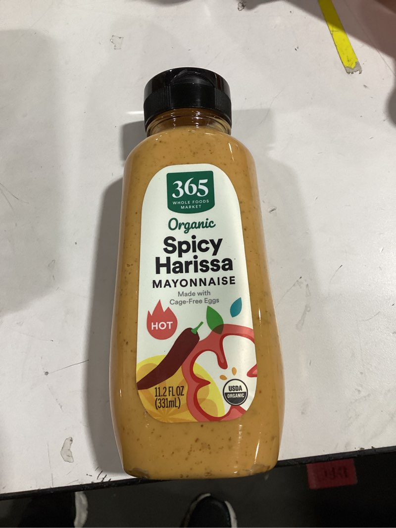 Condition photo showing Good Condition for Whole Foods Market, Organic Spicy Harissa Mayonnaise, 11.2 Ounce 11.2 Fl Oz (Pack of 1)