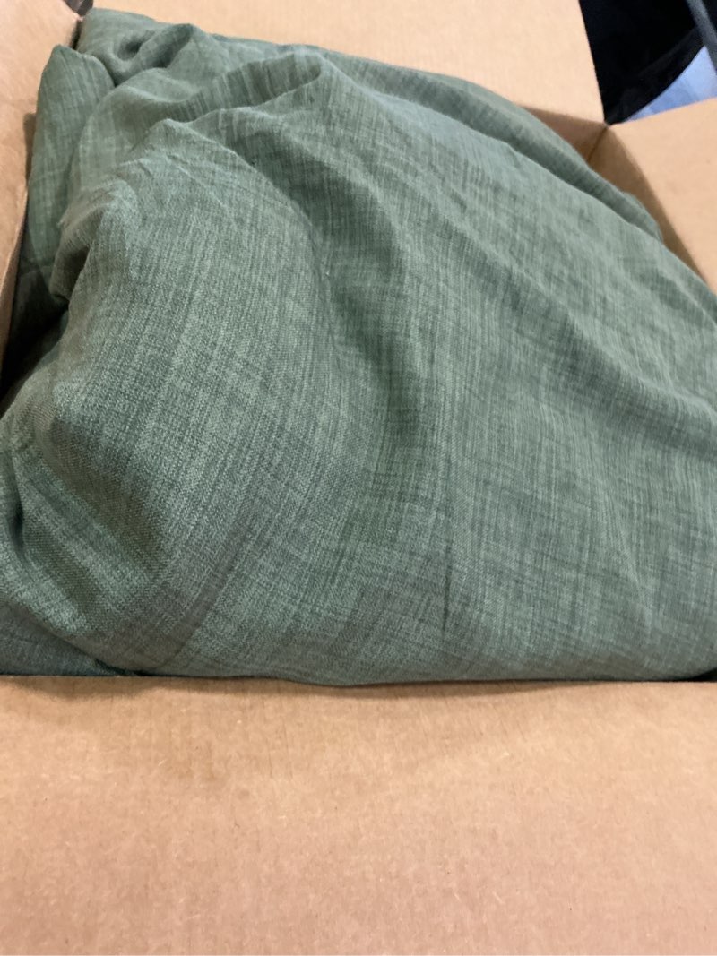 Condition photo showing Good Condition for Ivellow Green Linen Duvet Cover Set Queen 100% Pure Washed French Flax Linen Soft Breathable Moisture Wicking Cooling Bedding Set 3Pcs (1 Duvet Cover 2 Pillow Shams) Queen Green