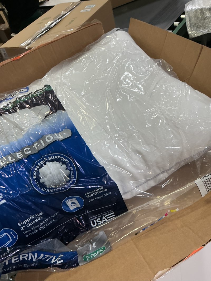 Condition photo showing As Is for sealy Sterling Collection Down Alternative Pillows 400 Thread Queen - 2 Pack