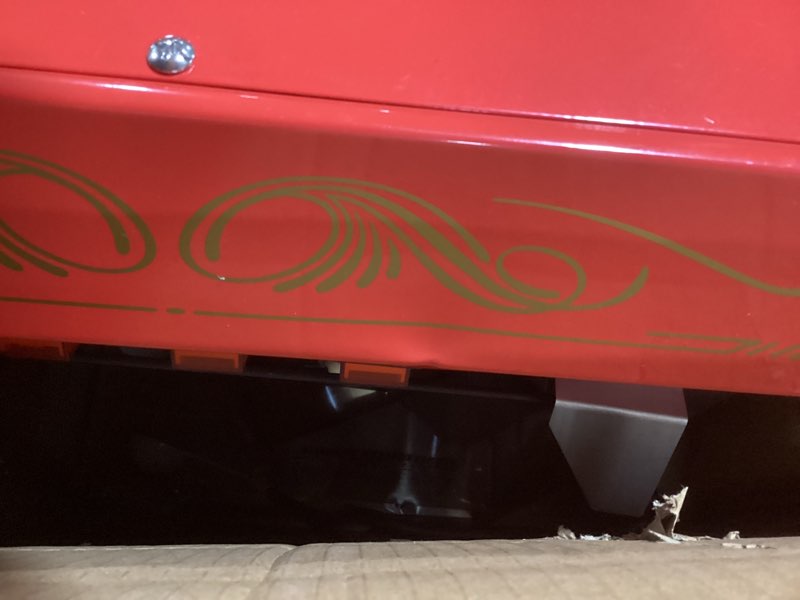 Condition photo showing As Is for Good Time Popcorn Machine - 3-Gallon Popper with Steel Kettle, Old Maids Drawer, Warming Tray, and Scoop for Home by Great Northern Popcorn (Red)