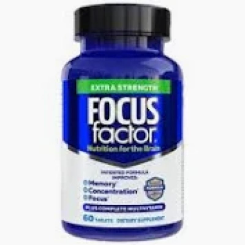 (EXP/DATE/03/2028)Focus Factor Extra Strength Tablets for Brain Health, 60 Ea, 60Count
