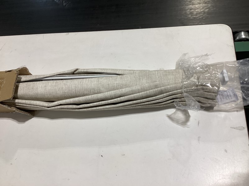 Condition photo showing As Is for lazblinds no tools no drill cordless roman shades for windows, blackout thermal insulated uv blocking window blinds, room darkening fabric blinds for indoor windows, 28'' w x 64'' h, off white blackout - off white 28" w x 64" h