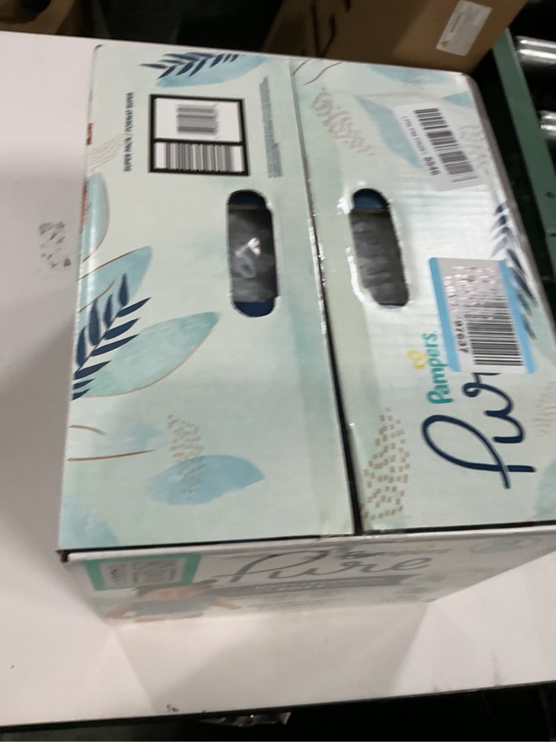 Condition photo showing New/Like New for pampers pure protection baby diapers, size 5 (27+ lbs), 48 count, up to 100% leakproof, premium plant-based skin protection, hypoallergenic soft diapers size 5 48