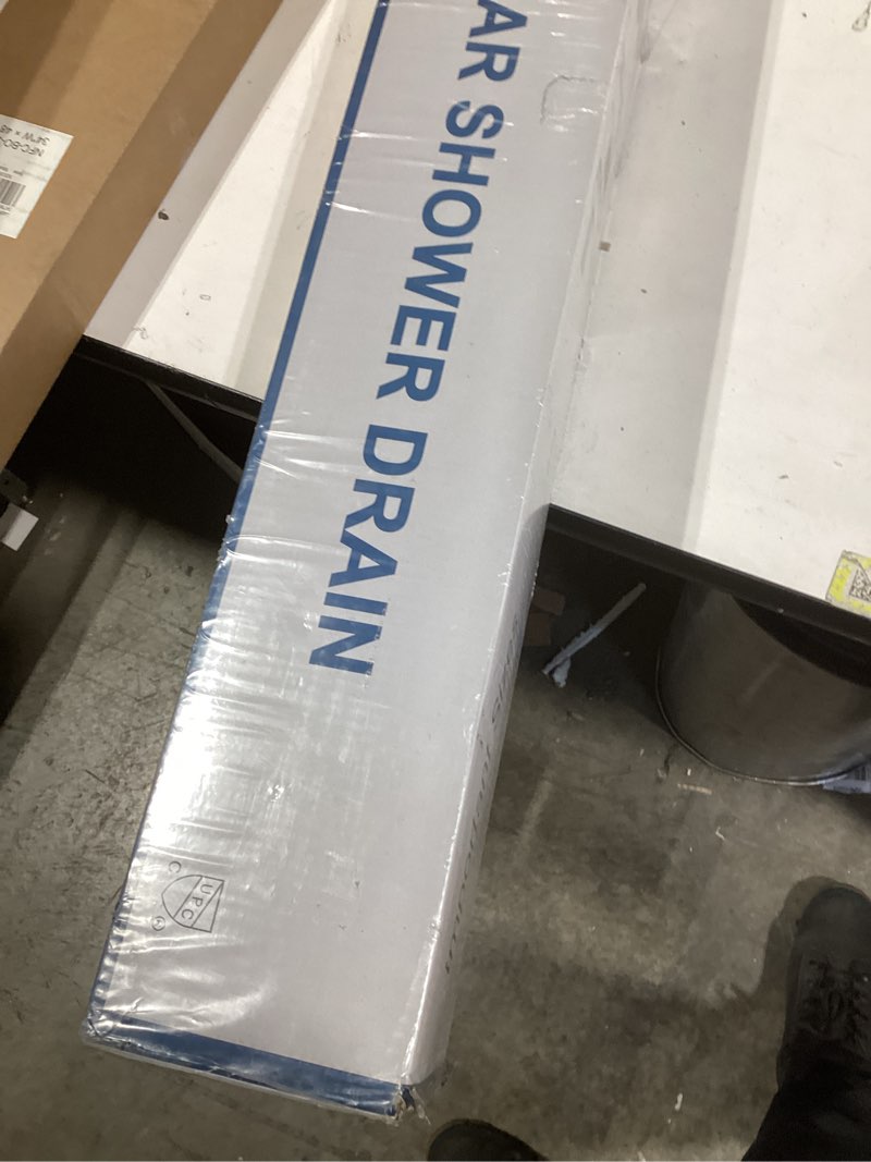 Condition photo showing New/Like New for Neodrain 36 Inch Rectangular Linear Shower Drain with Brick Pattern Grate, Brushed 304 Stainless Steel Bathroom Floor Drain,Shower Linear Drain & Hair Strainer,Leveling feet, CUPC Certified Stainless 36 In