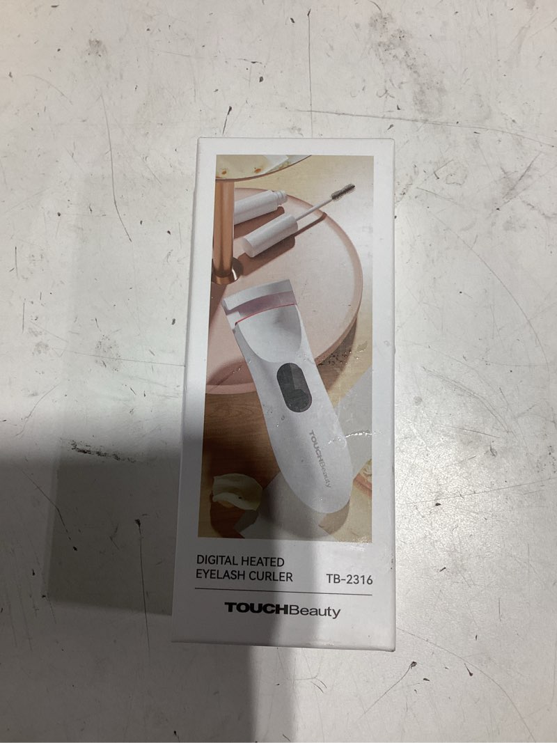 Condition photo showing New/Like New for touchbeauty heated eyelash curler,rechargeable electric eyelash curler with led display,3-level adjustable temperature,rechargeable natural curling 24h long lasting for women ag-2316 white