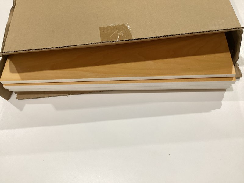 Condition photo showing New/Like New for Small Size Wire Shelf Cover for Pantry, Wood Shelf Covers for Wire Shelving, 15x11.8inch, 5pcs, Perfect for Rack Covers and Shelving(Smal)