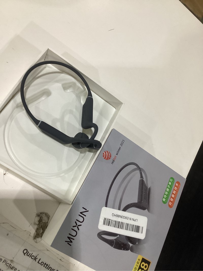 Condition photo showing Good Condition for bone conduction headphones - bluetooth 5.4 & 32gb memory mp3 player ip68 waterproof headphones for swimming, bone conduction with mic open ear running headphone for swimming, running, cycling (black)